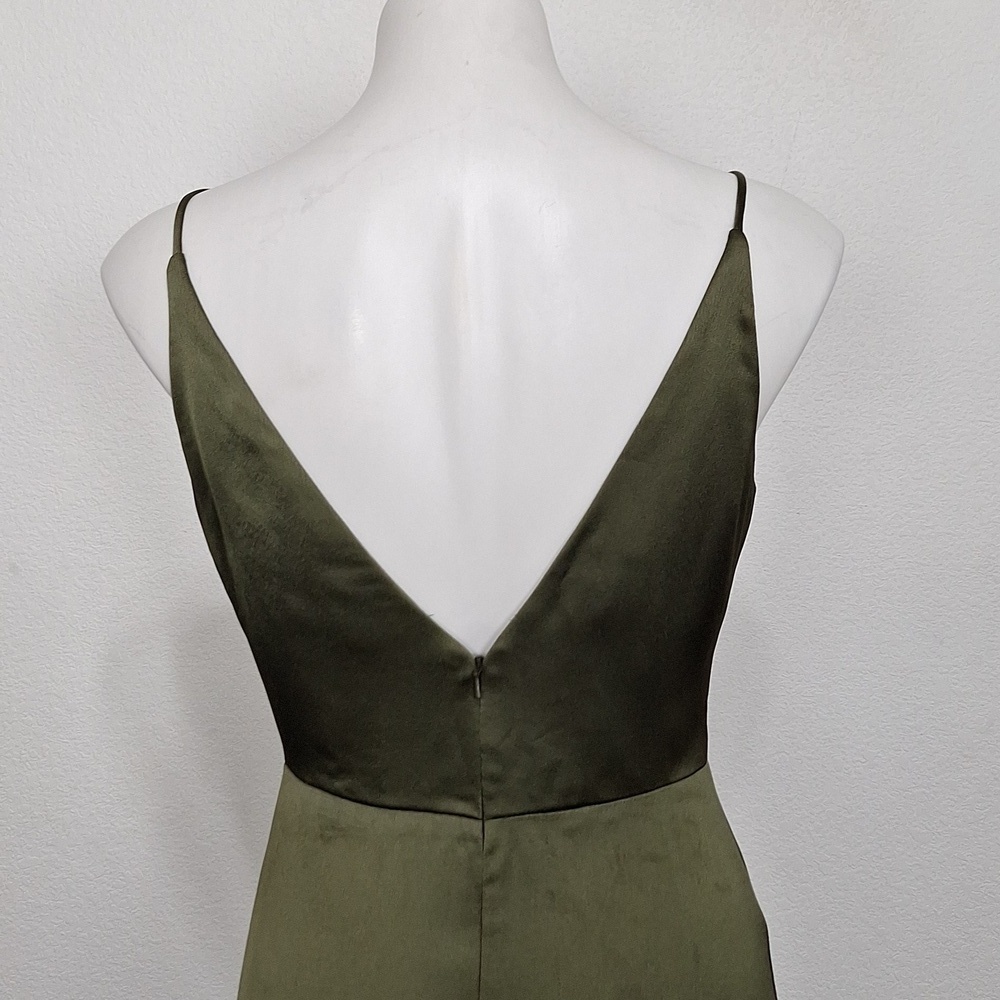 Jenny Yoo Green Beckette Faux Surplice Evening Wear Formal Cocktail Maxi Dress 4 - Picture 8 of 15
